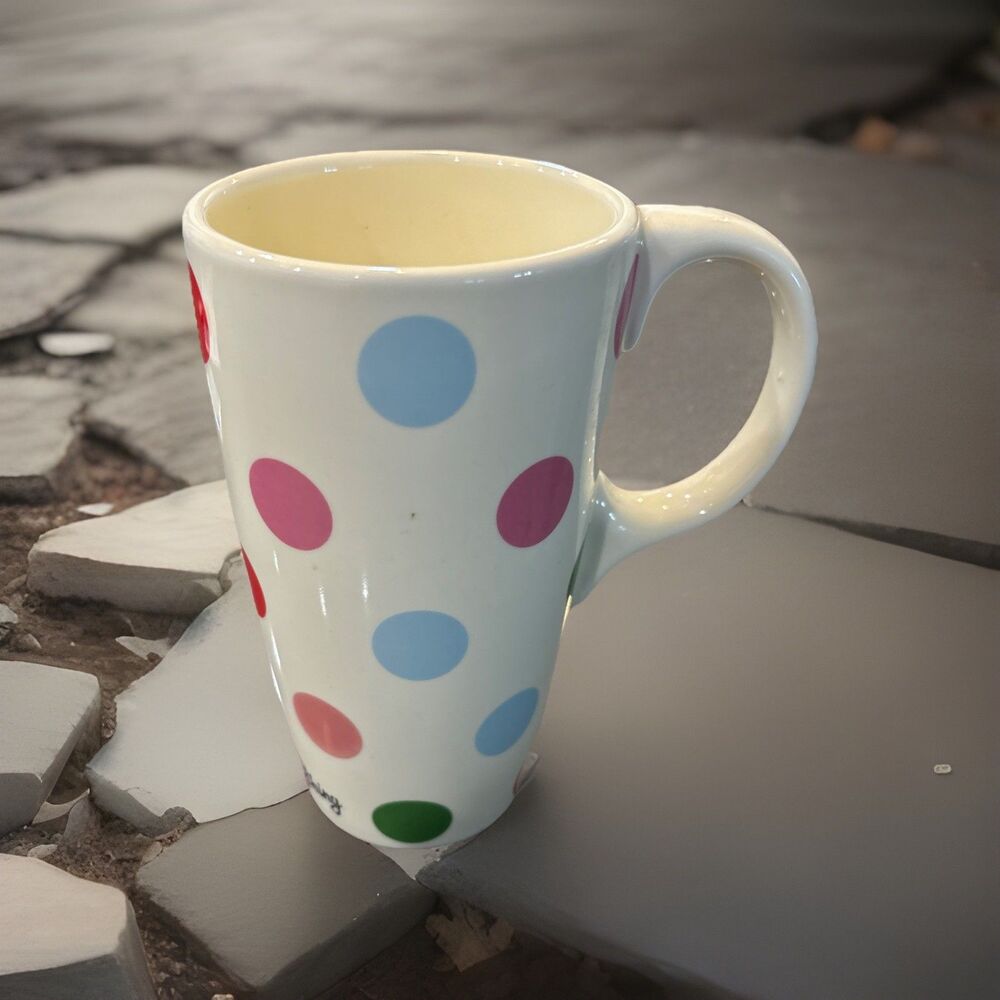 Polka Dot Ceramic Coffee Latte Mug Matilda Jane Clothing 16 oz (No Lid)